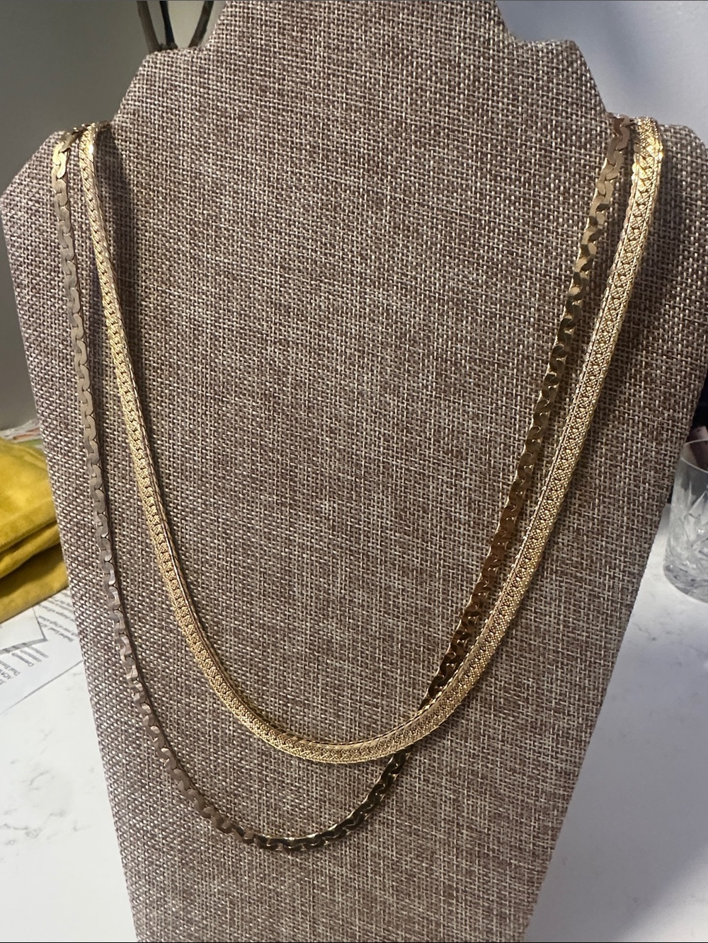 2–30” Gold-Tone Layered Chain Necklaces - Elegant Women costume Jewelry